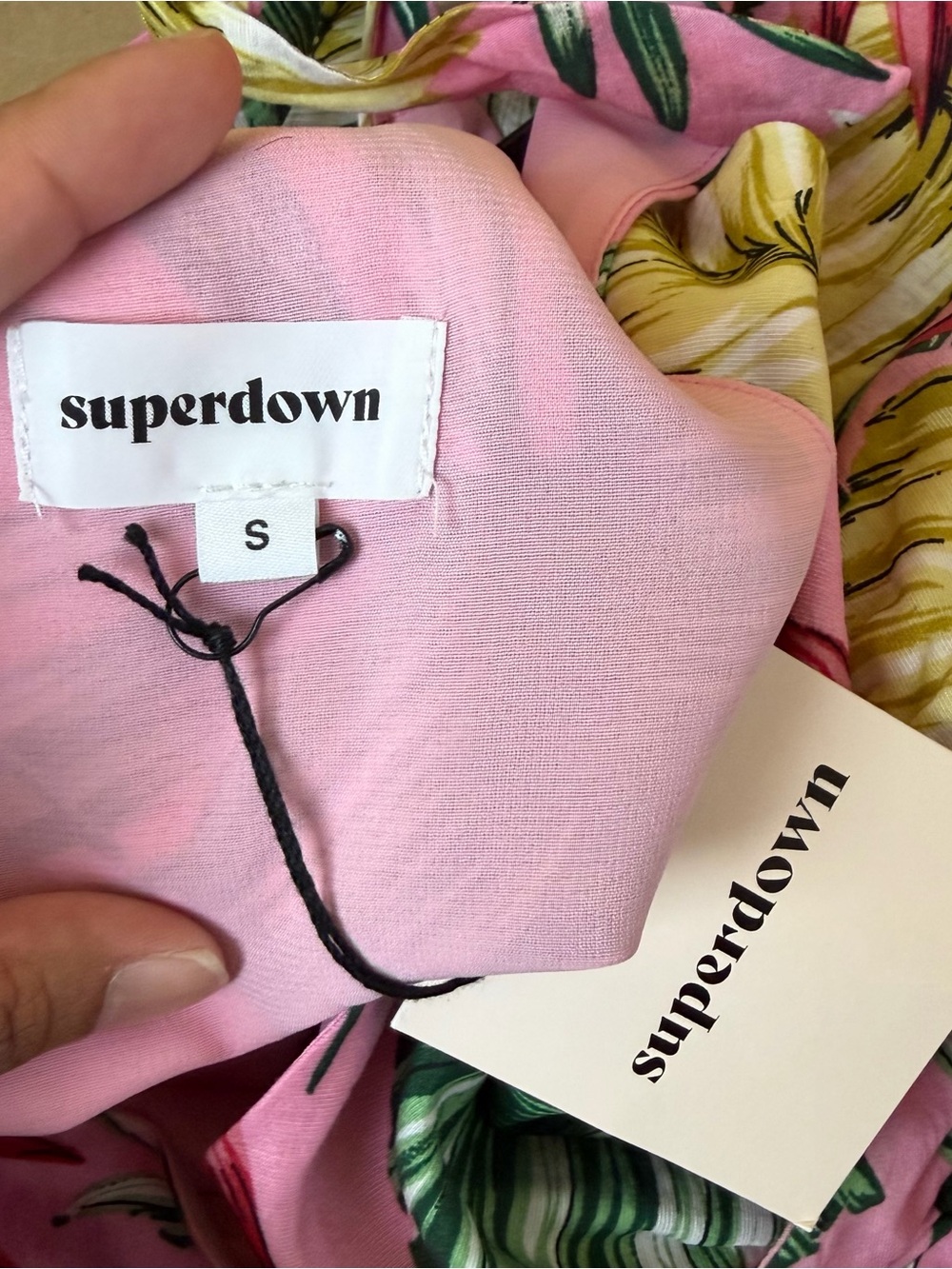 Superdown Penelope Palm Front Wrap Romper - Picture 8 of 9